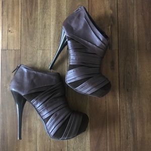 Platform stiletto booties- brown Size 9